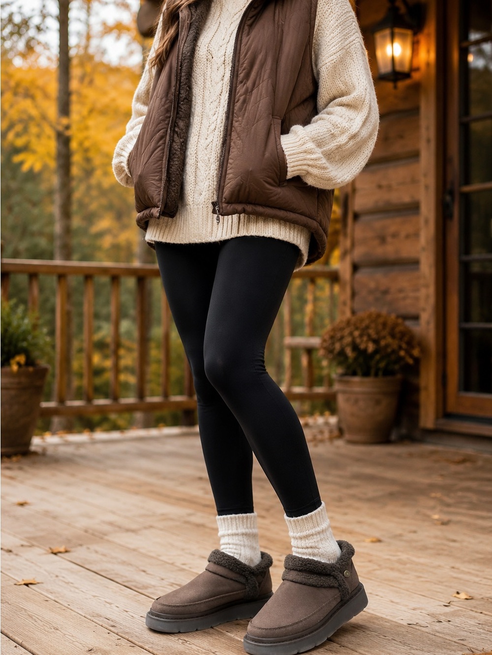 BOBS from Skechers Brown Cozy Slip-On Ankle Booties